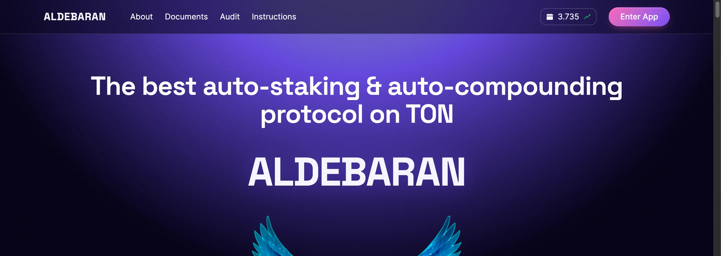 aldebaran - TON staking landing rebuilt into a multi-page site