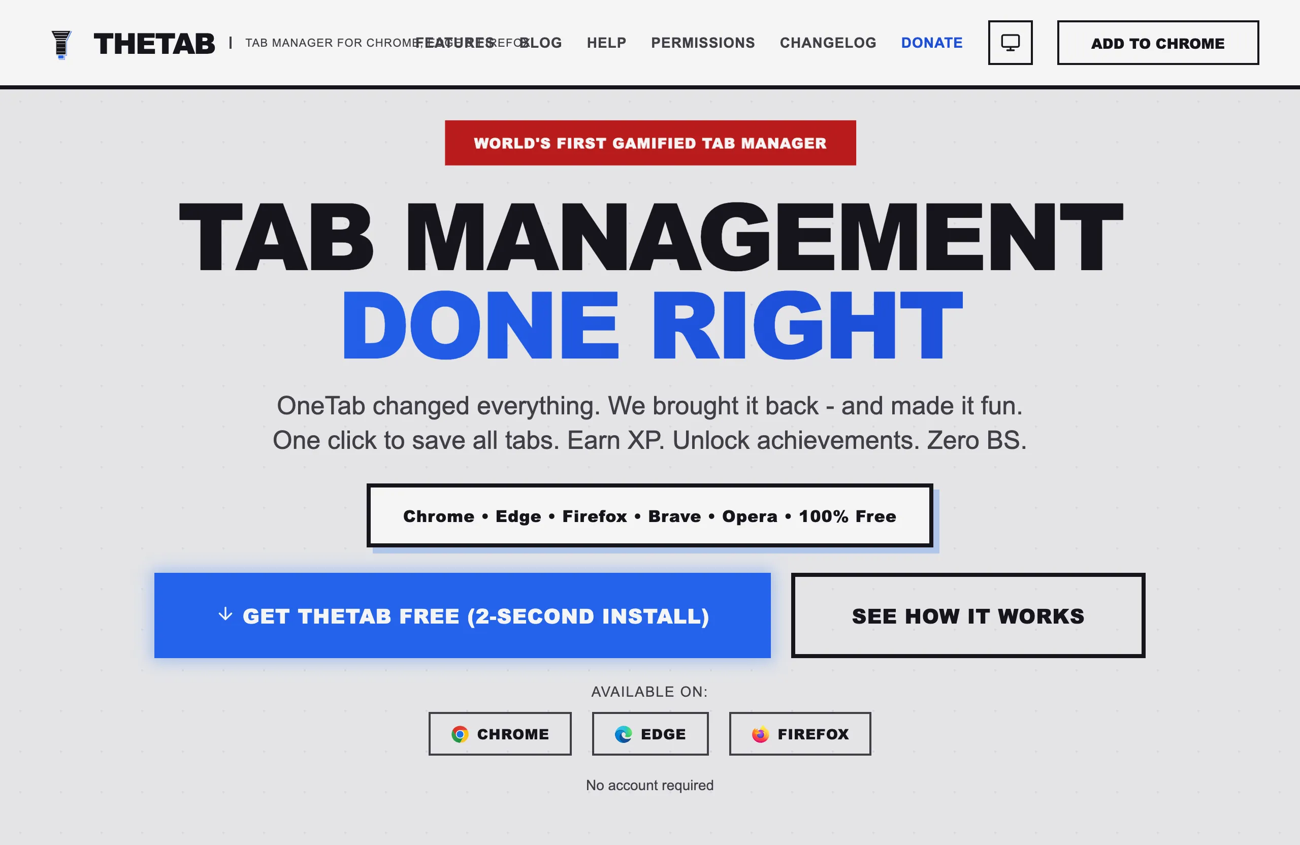TheTab - a tab manager extension