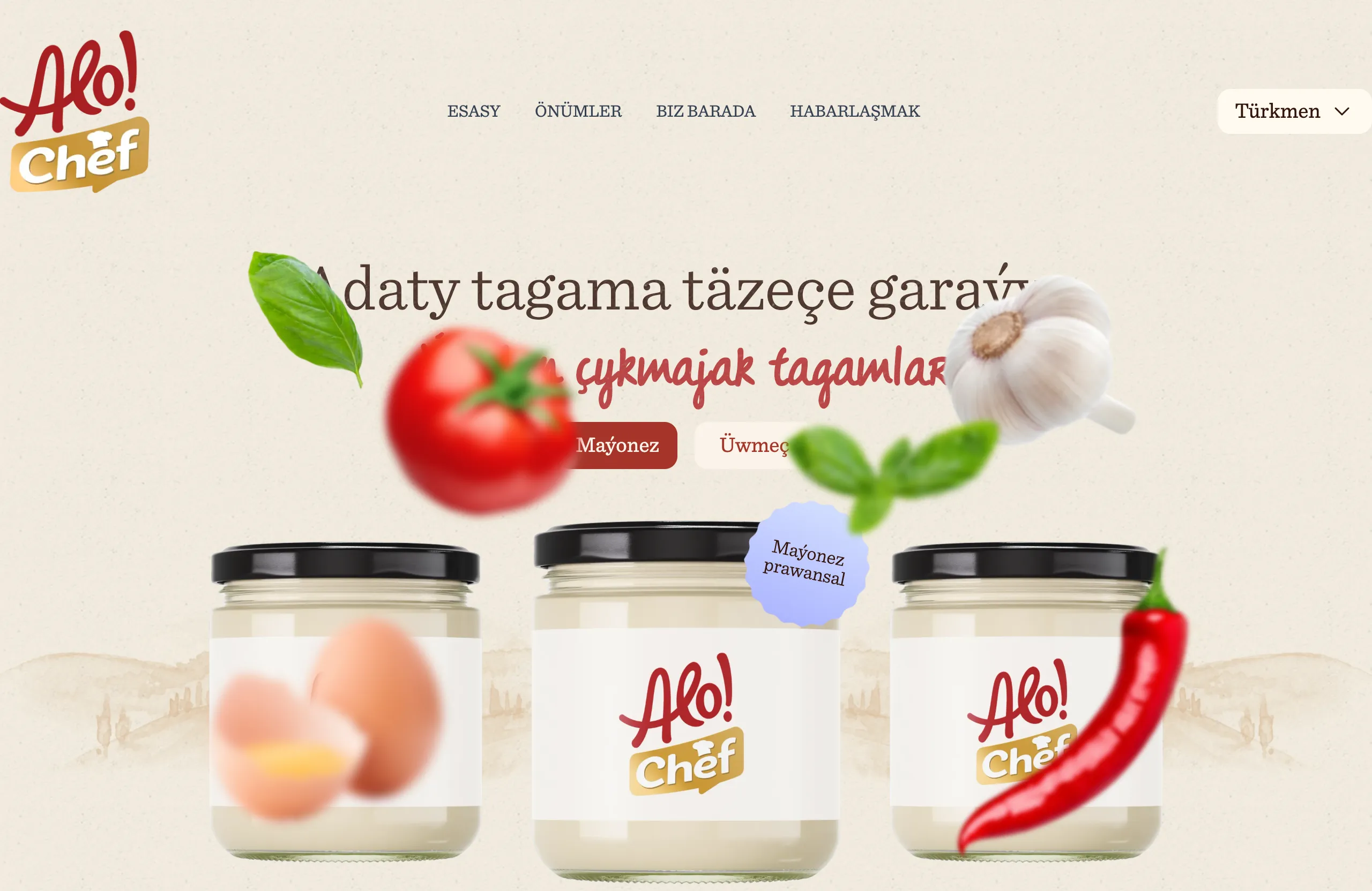 Alo Chef - brand site for a sauce maker
