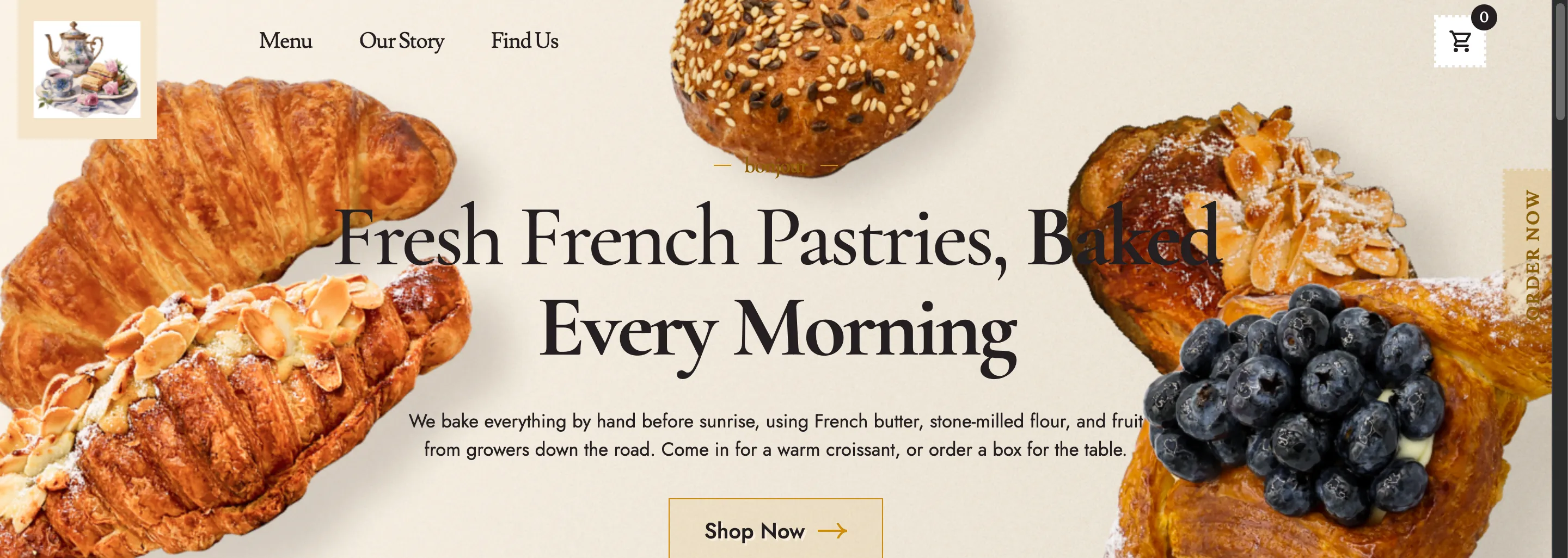 mira - responsive bakery storefront